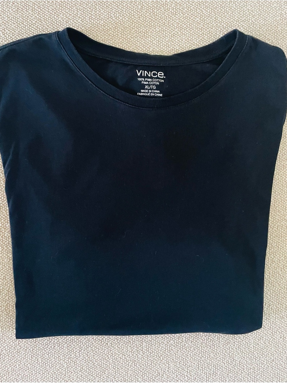 Vince Boys Size 16 Black Crew Neck Short Sleeve Tee